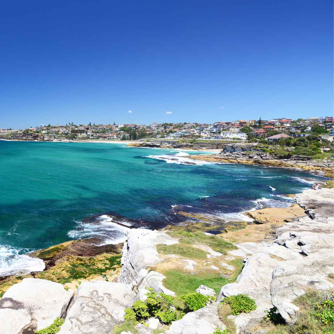 Bondi to Bronte Walk, beautiful sea view in Sydney Australia.