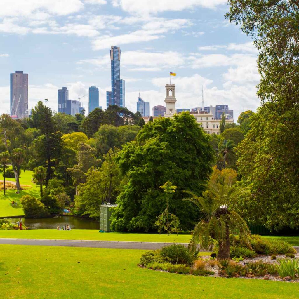 Melbourne Royal Botanical Gardens on a beautiful summers day.