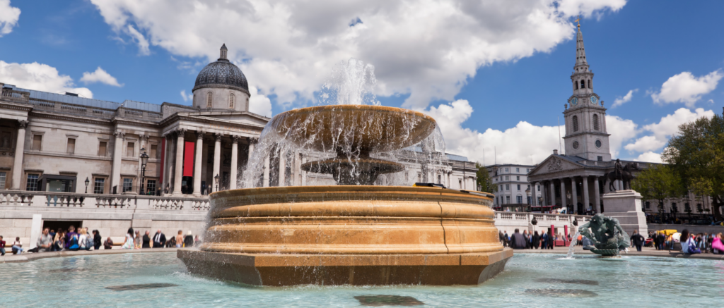 Trafalgar Square in London