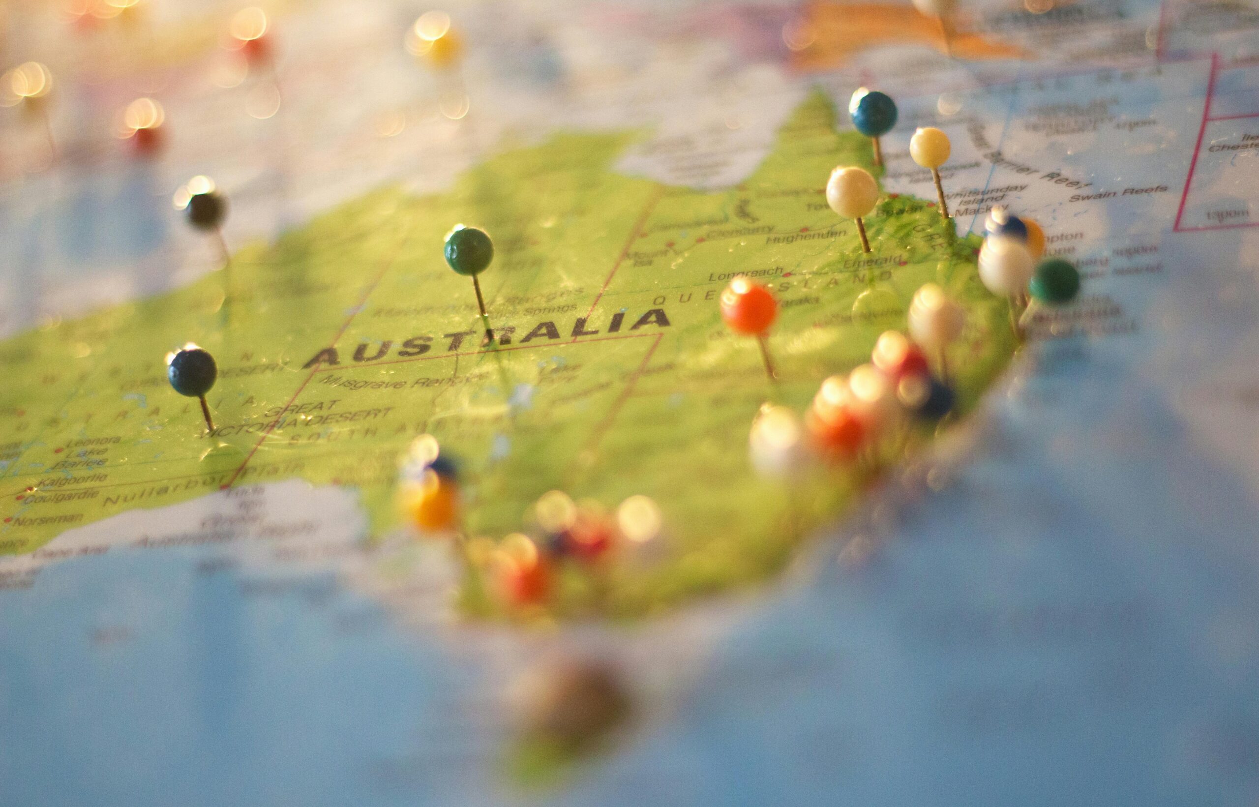 Map of Australia. At Santa Fe there are no boundaries of where we can move you to, move to Australia from the UK seamlessly.
