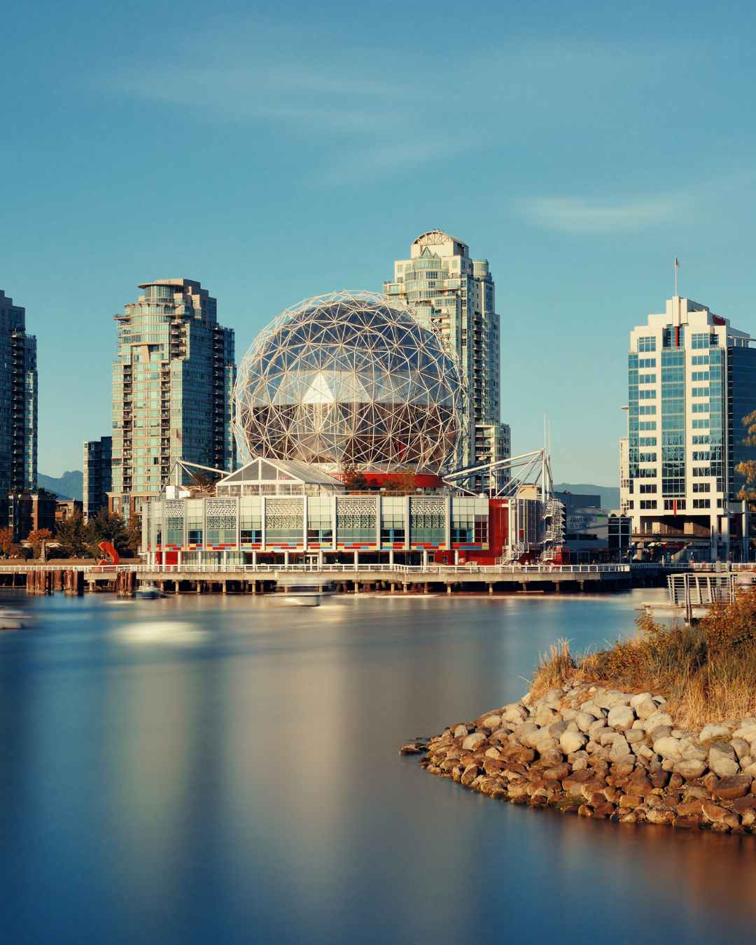 View of the urban architecture in Vancouver, Canada.